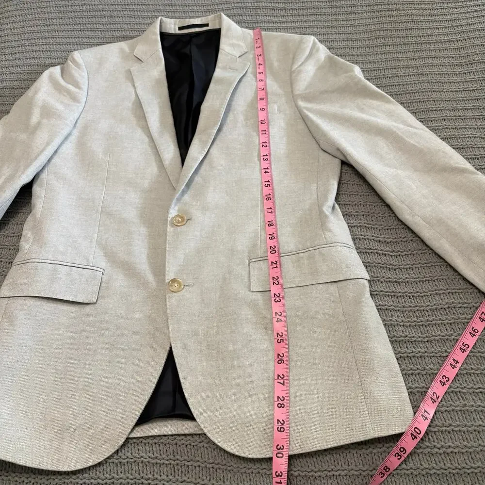J. Crew Ludlow Suit Jacket Men’s Size 38R Carpini Made In Italy Gray Business